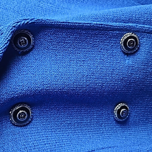 ST. JOHN COLLECTION 2pc pant suit royal blue - Picture 5 of 6